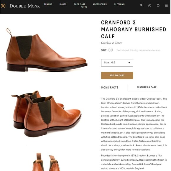 Crockett & Jones England Brown Navy Suede Chelsea Boots Mens Size 9E Dress Shoes - Picture 5 of 12